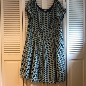 Retro fit and flare dress.